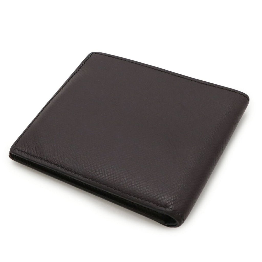 HERMES MC2 Copernicus Bi-fold Wallet in Evercolor Leather, Two-Tone Macassar Brown and Navy, D Stamp