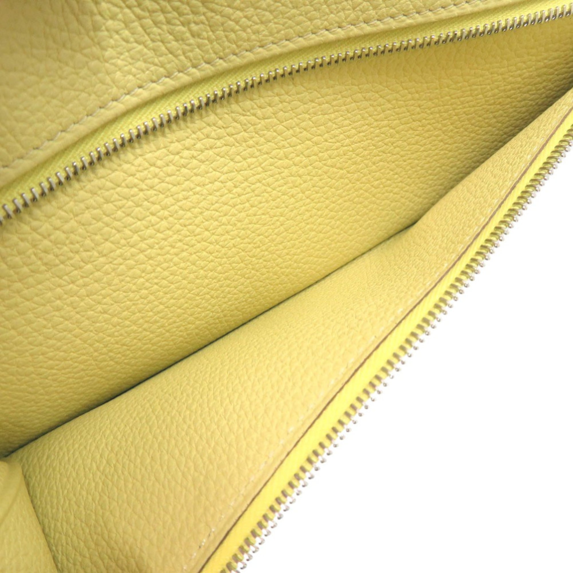 Hermes Excellent condition Hermès Dogon Long Wallet, Togo Jaune Poussin, T stamp, 1041