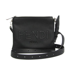 Fendi 7N0146 Women,Men Leather Shoulder Bag Black — Like New