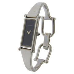 Gucci 1500L Stainless Steel Quartz Analog Watch with Black Dial for Women — Good