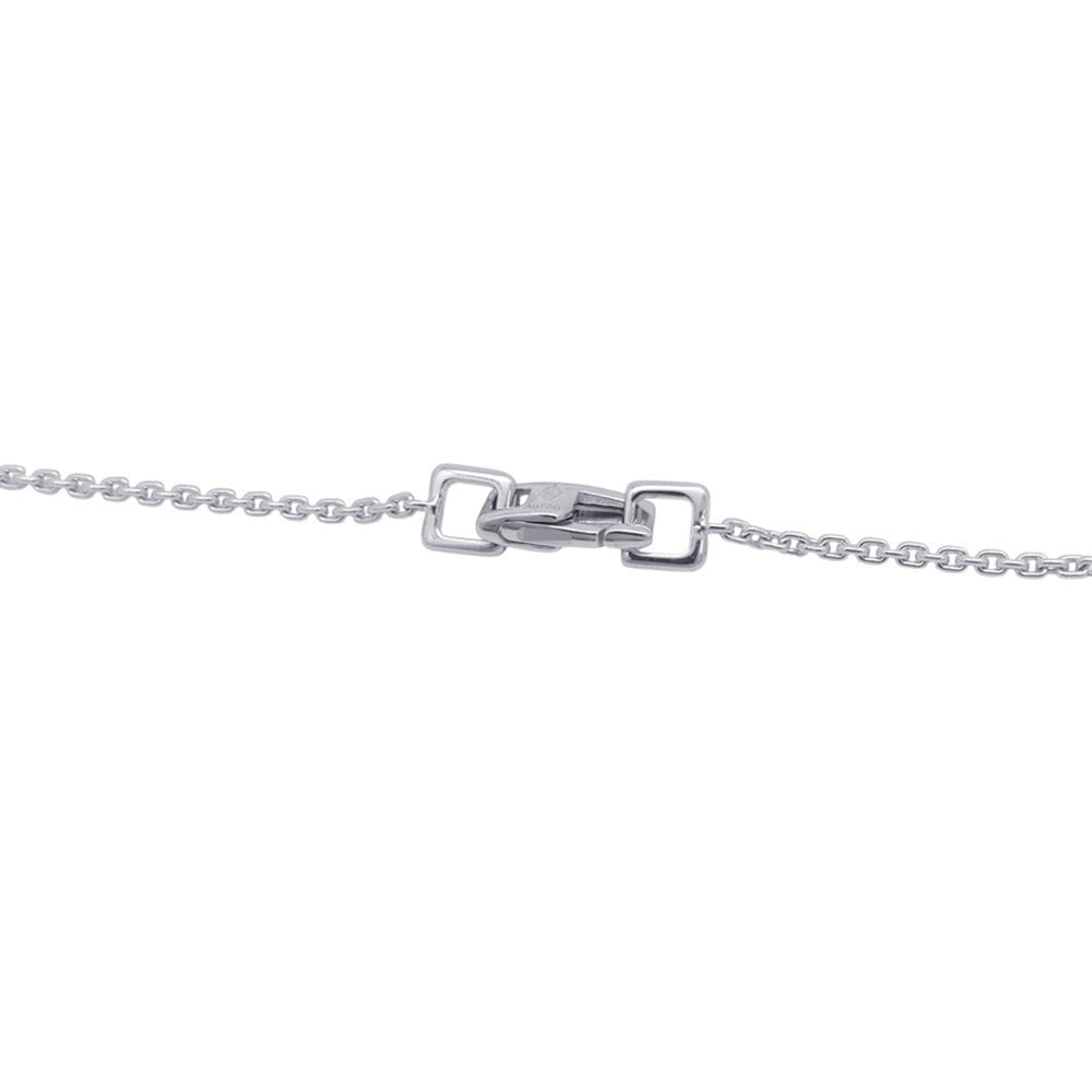 Louis Vuitton Pendant Lockit Necklace, 18K White Gold, Q93320. (LOUIS VUITTON pendant necklace) — Like New