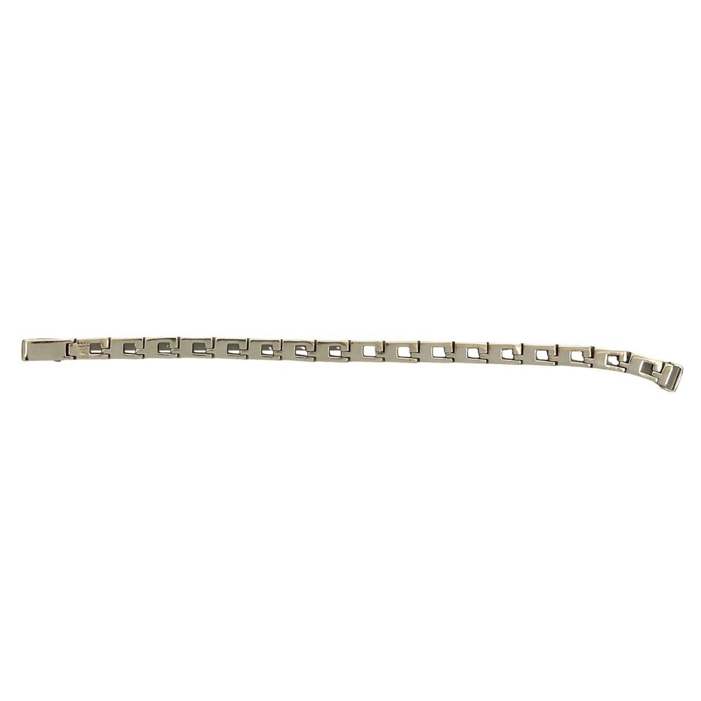 GUCCI G-Shape Bracelet in Sterling Silver (925) - Bracelet/Bangle, (c95-4)