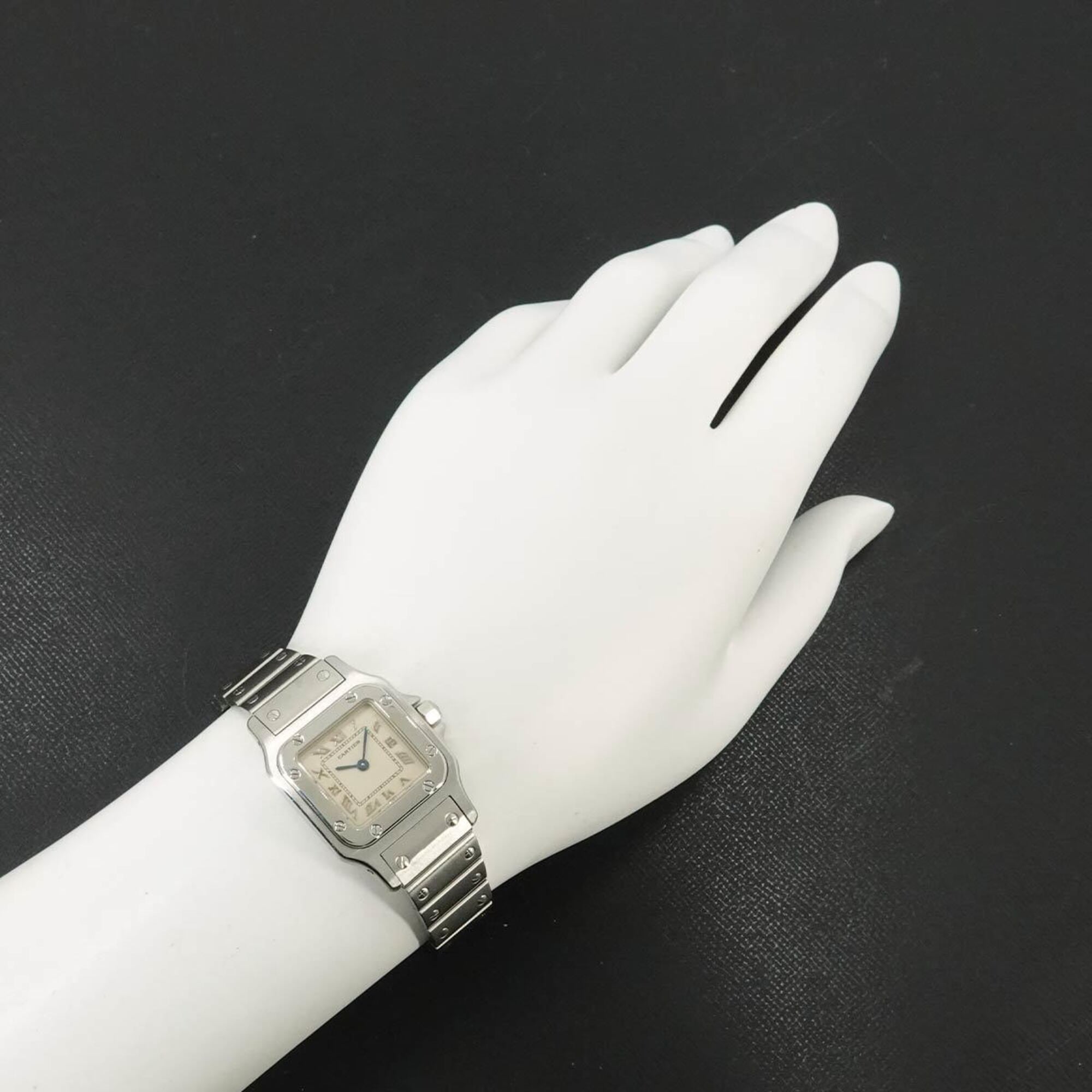 Cartier Santos Galbee SM W20024D6 Women's Watch, Ivory, Quartz Watch — Like New