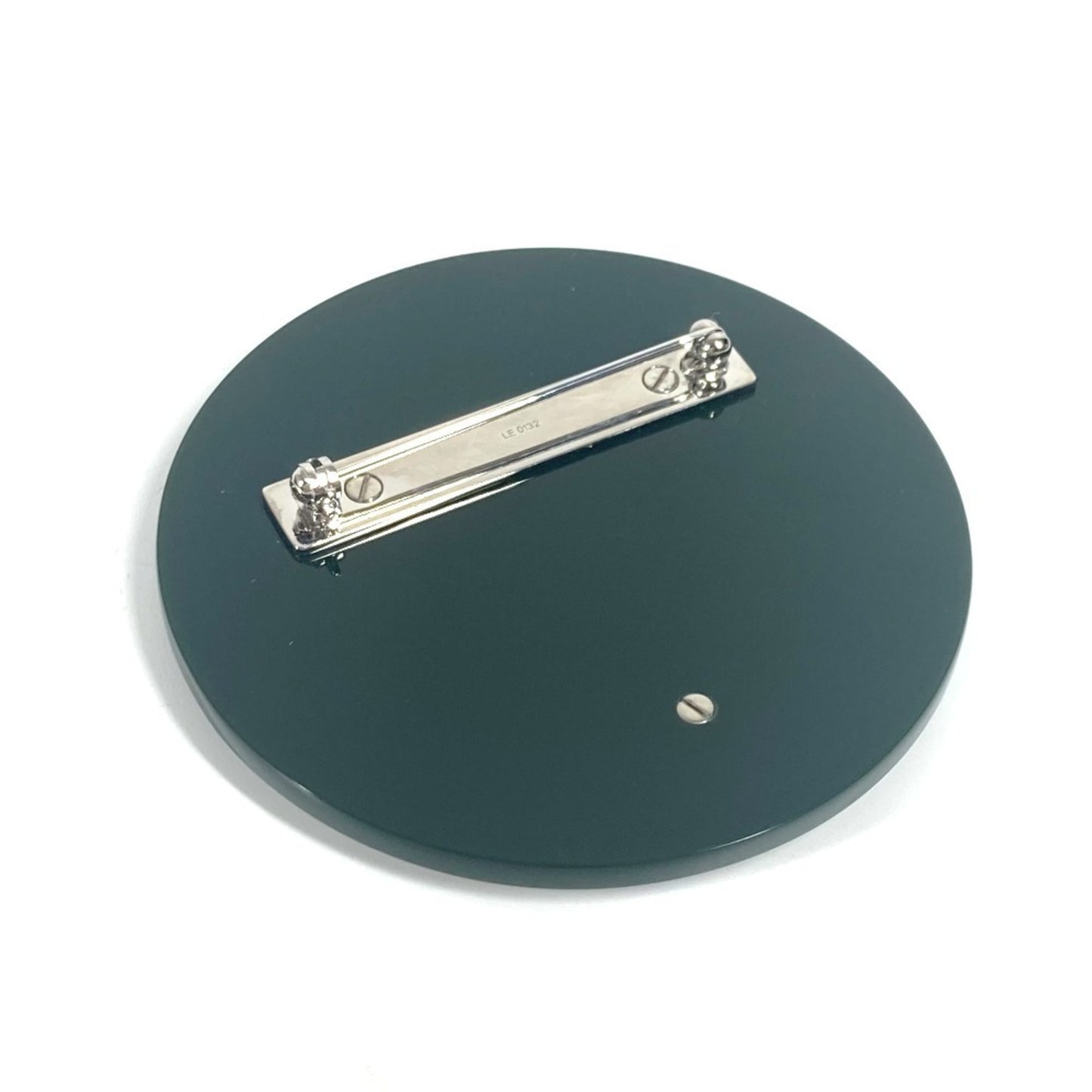 LOUIS VUITTON Not for Sale Novelty Logo Brooch, Plastic/Metal, Unisex, Khaki