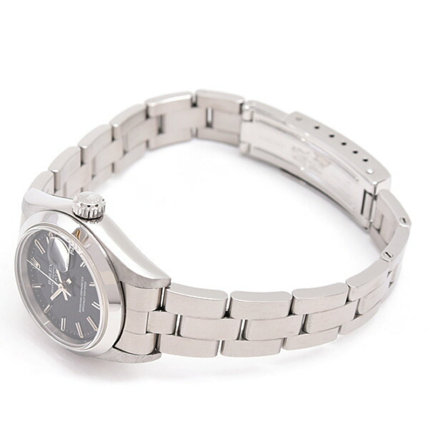 Rolex Watch Women's Oyster Perpetual Date Automatic U-number Black Dial Stainless Steel ROLEX 69160