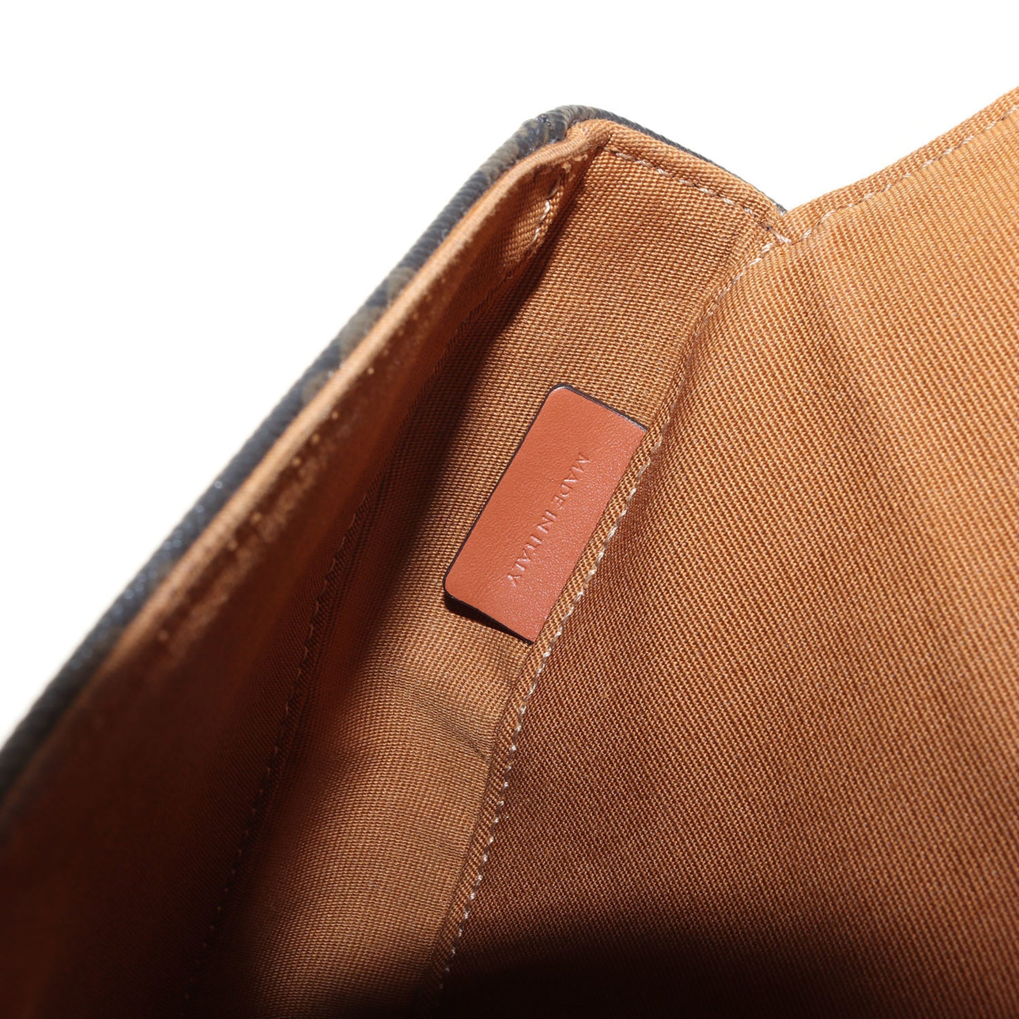 CELINE Triomphe Triangle Mini Shoulder Bag, Tan, Men's, K4691