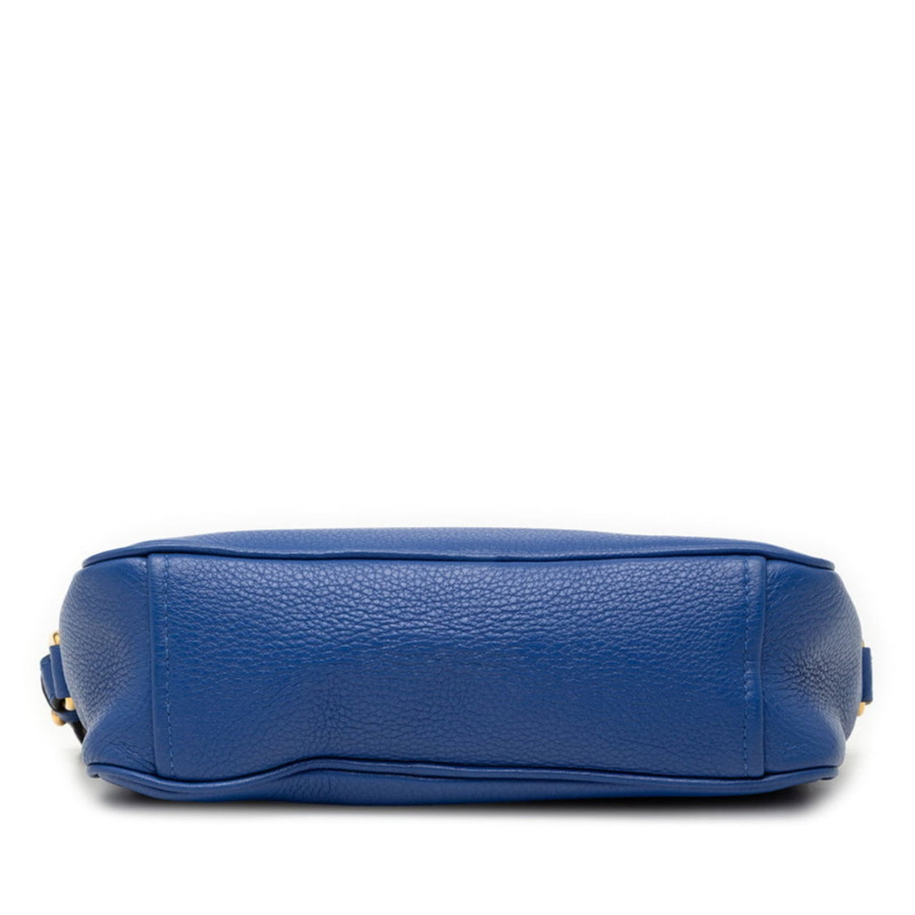 Prada Vitello Phoenix Camera Bag Shoulder Pochette 1BH103 Blue Gold Royal Calfskin Women's PRADA