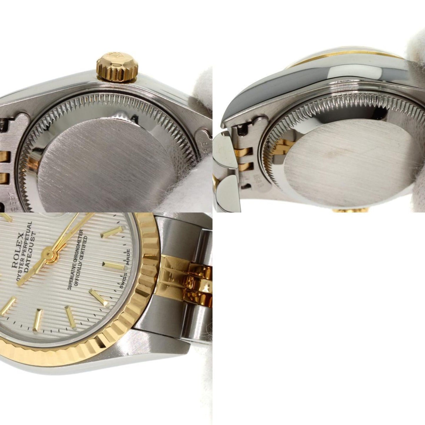 Rolex 79173 Datejust Silver Tapestry Watch Stainless Steel SSxK18YG Ladies ROLEX