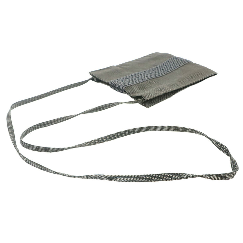 Hermes Herline Pochette Shoulder Handbag, Canvas, Gray — Like New