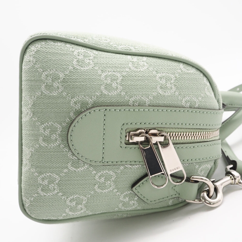 GUCCI Ophidia GG Canvas Small Boston Bag 772061 Handbag Green Women's — New - Store Return