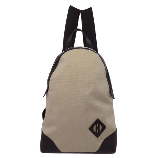 Hermes Hermès Sleek Backpack with Silver Hardware, Canvas and Calfskin Leather, Women's