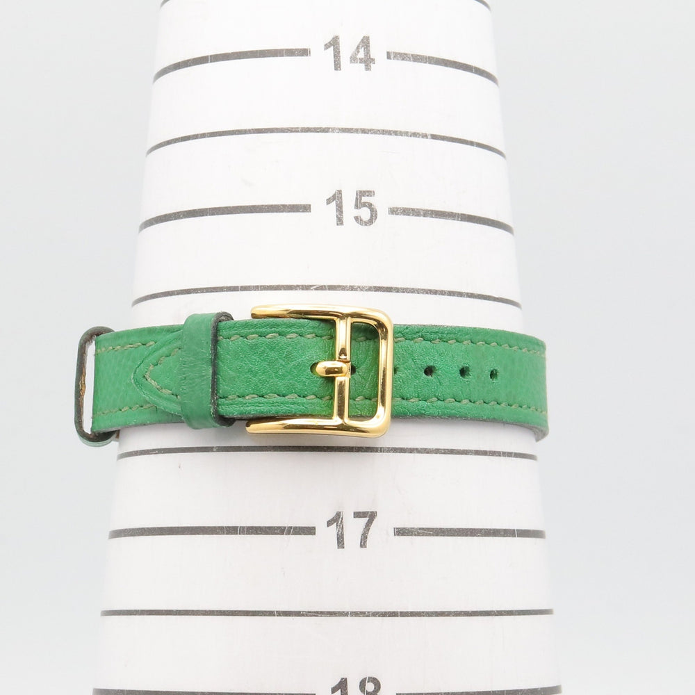 Hermes Kelly Watch, Gold Plated (GP), Leather Strap, Ladies' Champagne Color, KE1.201 — Very Good