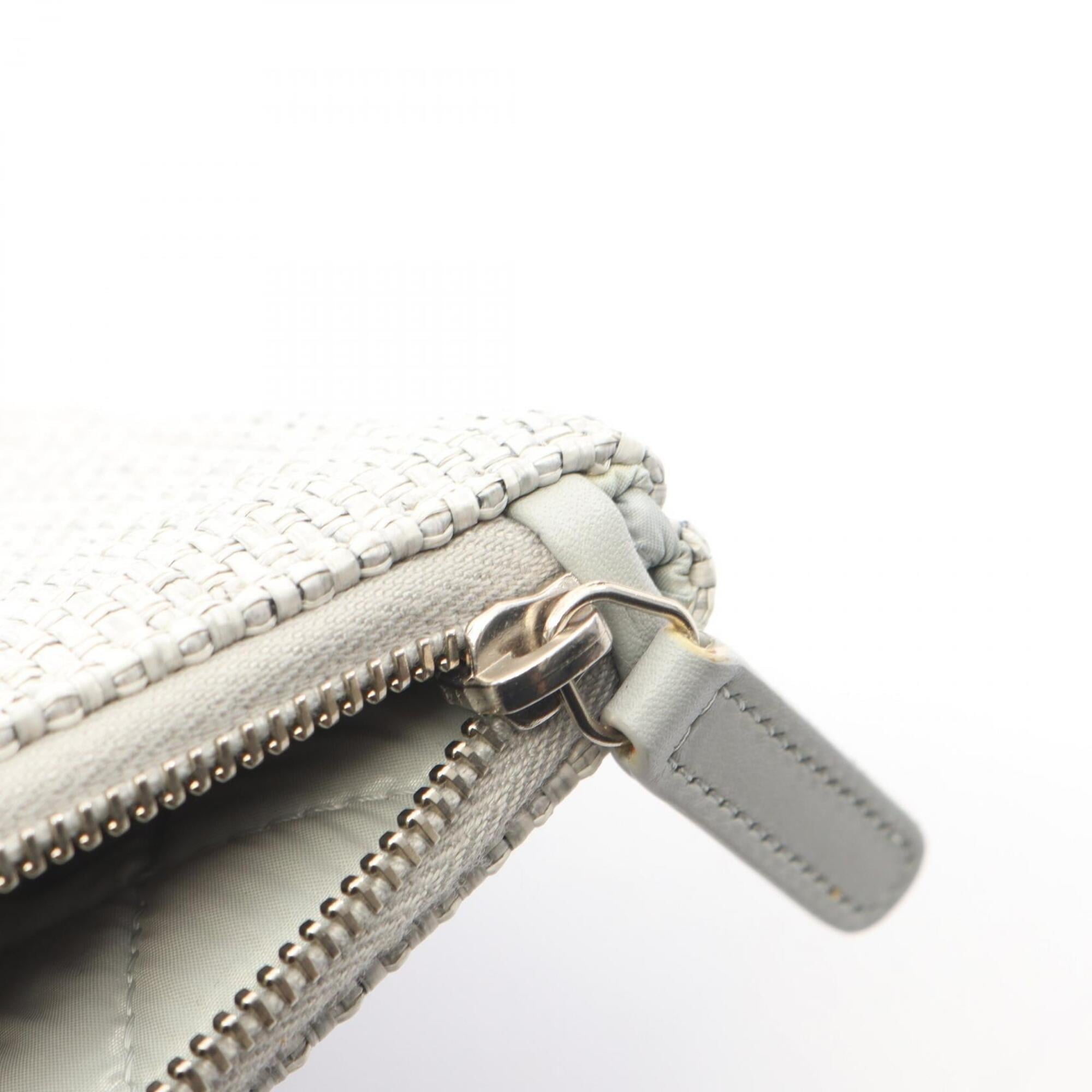 Chanel Deauville Second Bag Clutch Handbag Straw Women's Gray — New - Store Return