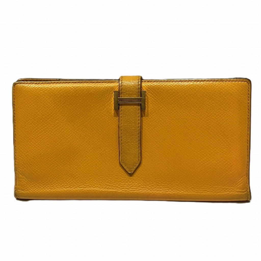Hermes HERMES long wallet, souffle, Bearn, Epsom leather