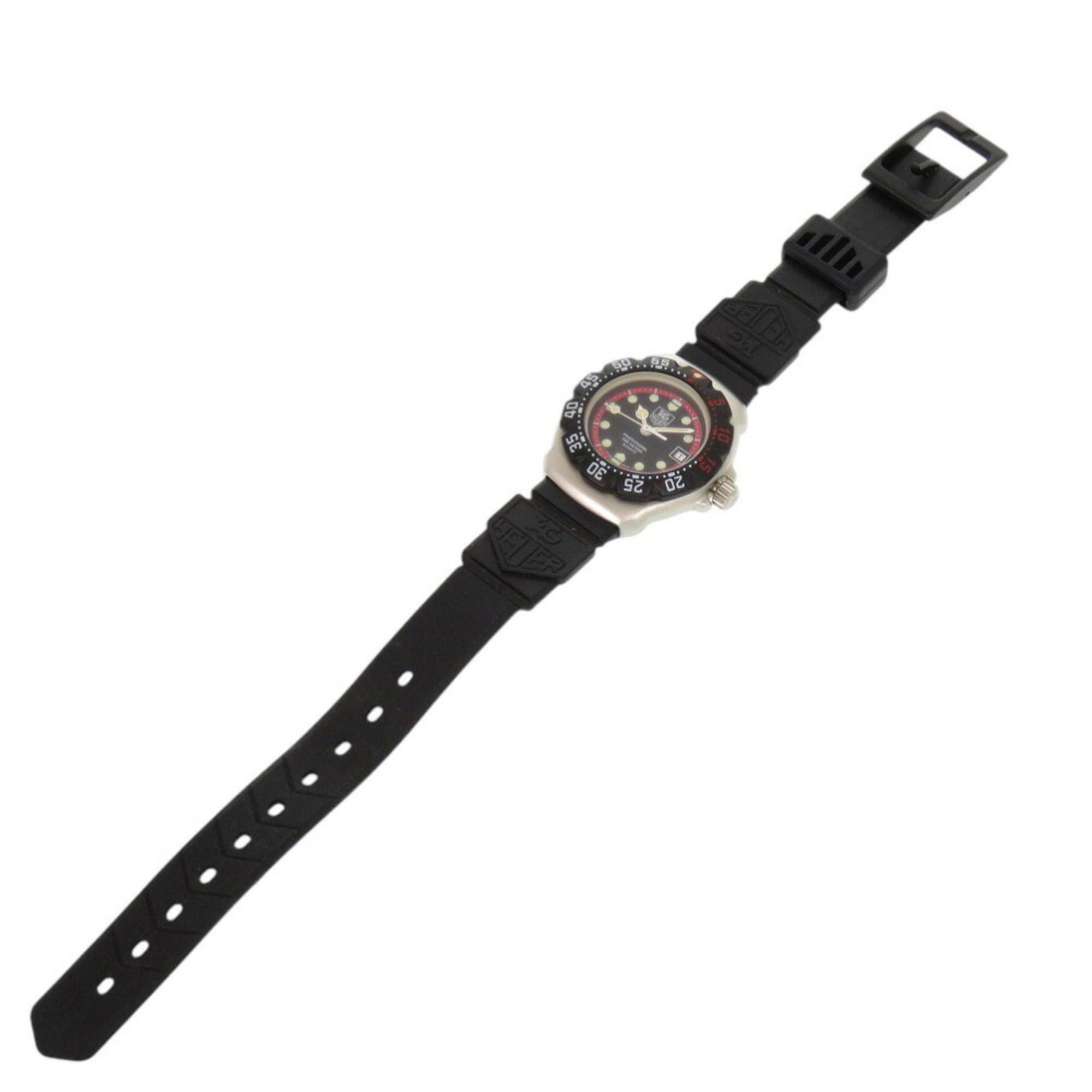 TAG Heuer Formula 1 374.508 Stainless Steel Rubber Black Quartz Watch with Dial 1729 — Very Good