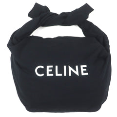CELINE 11020 2EKO MEDIUM SWEAT BAG, Medium Sweat Bag with Logo Print, Crossbody/Shoulder Bag, Black, Includes Dust Made in Italy, Authentic, Men's — Like New