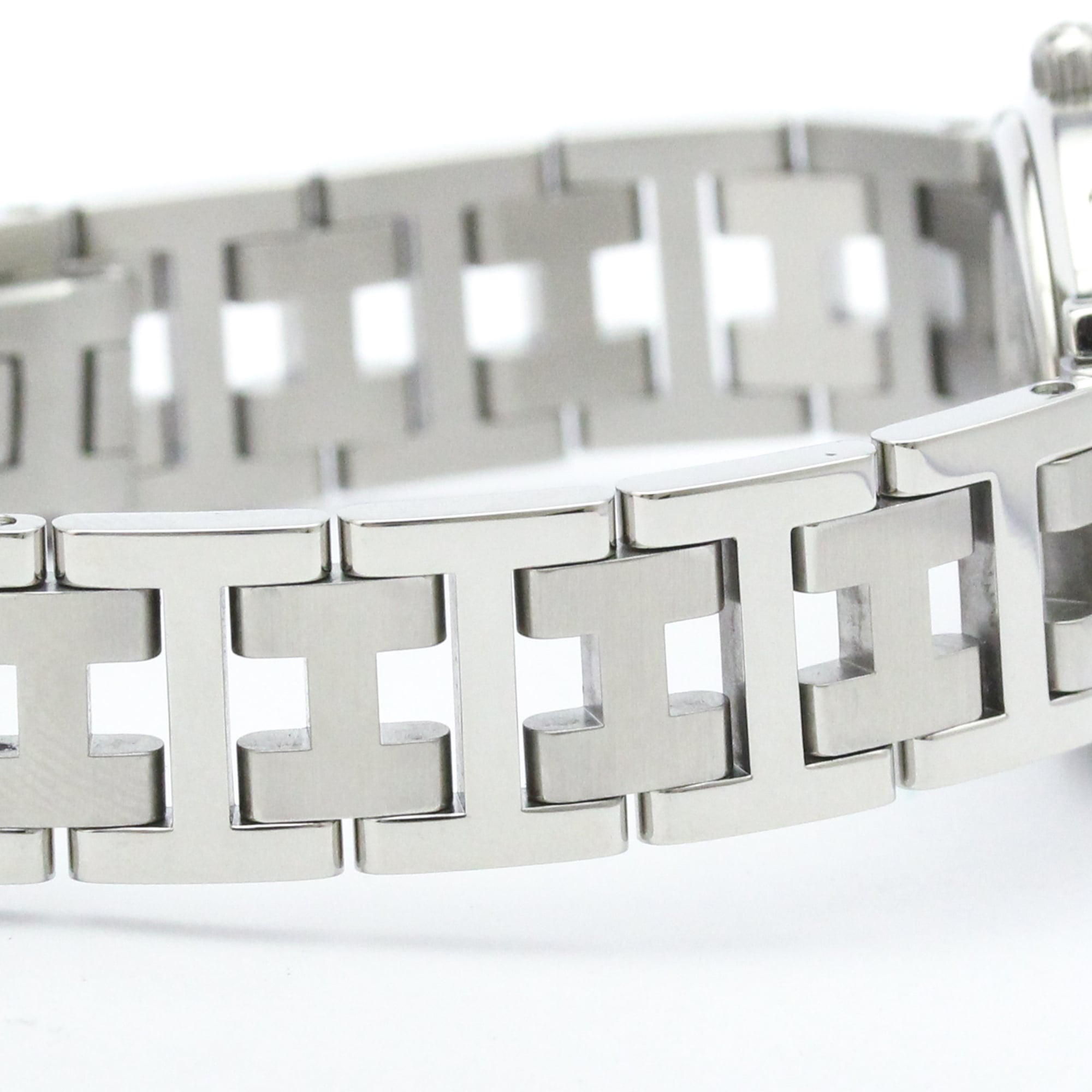 HERMES Clipper Stainless Steel Quartz Ladies Watch CL4.210 Polished — Very Good