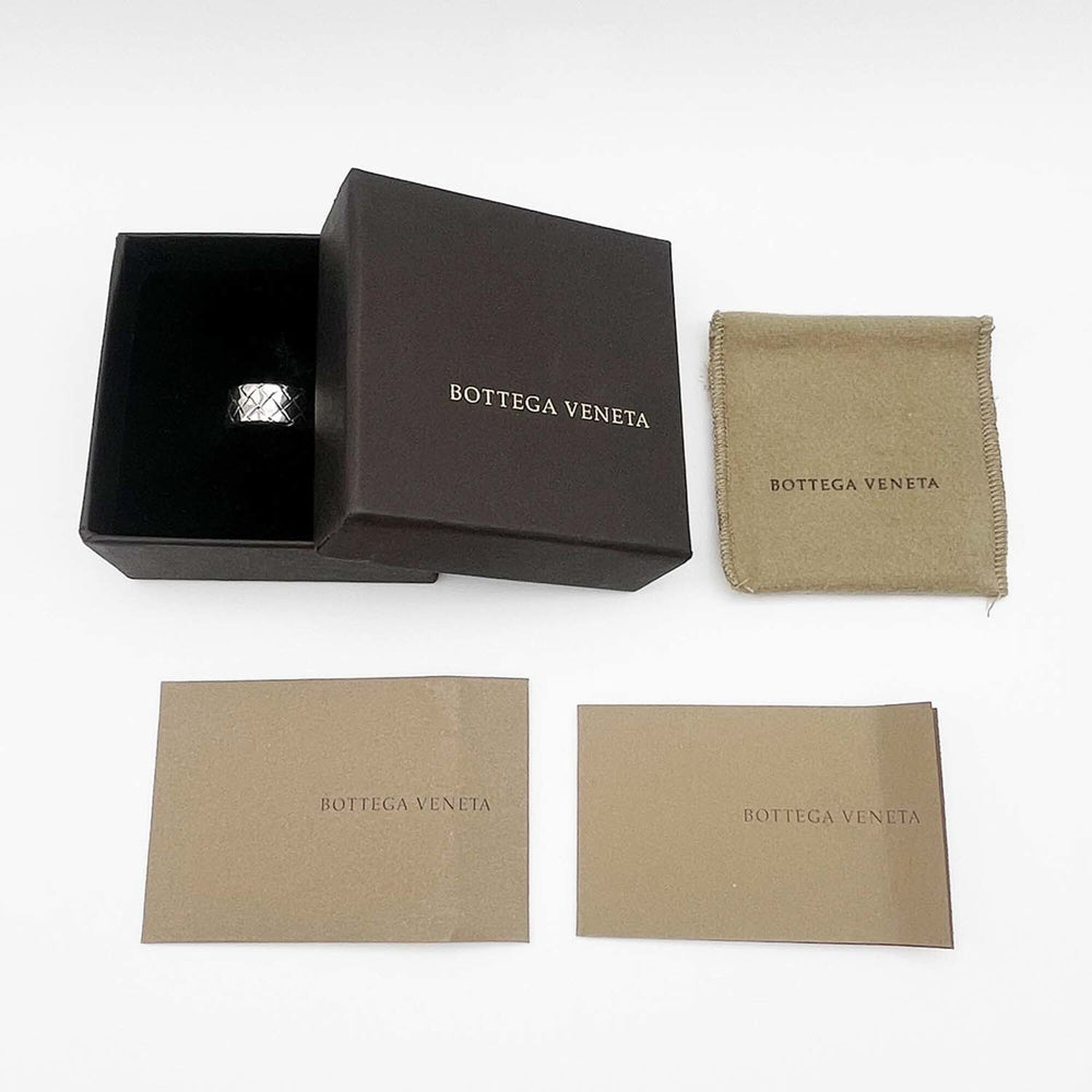BOTTEGA VENETA Intrecciato Ring, SV925 7824, Silver, Men's & Women's — Like New