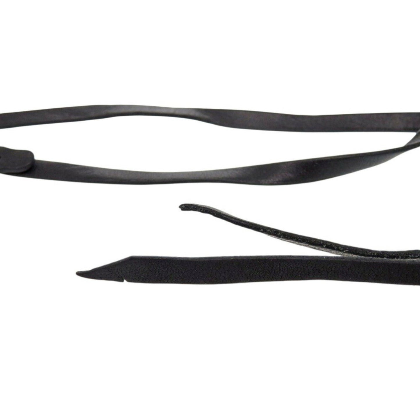 Hermes Chain Silver 925 Leather Bracelet Black 1312HERMES