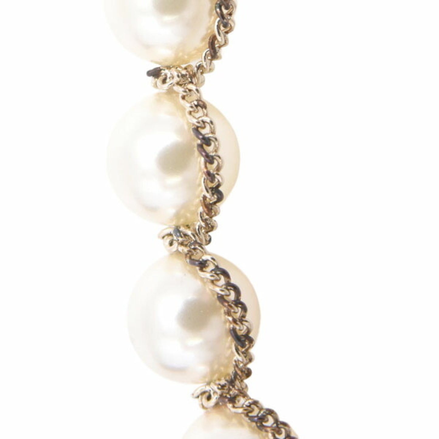 Chanel bracelet for women, fake pearl chain, Coco Mark motif, A19 GP CHANEL