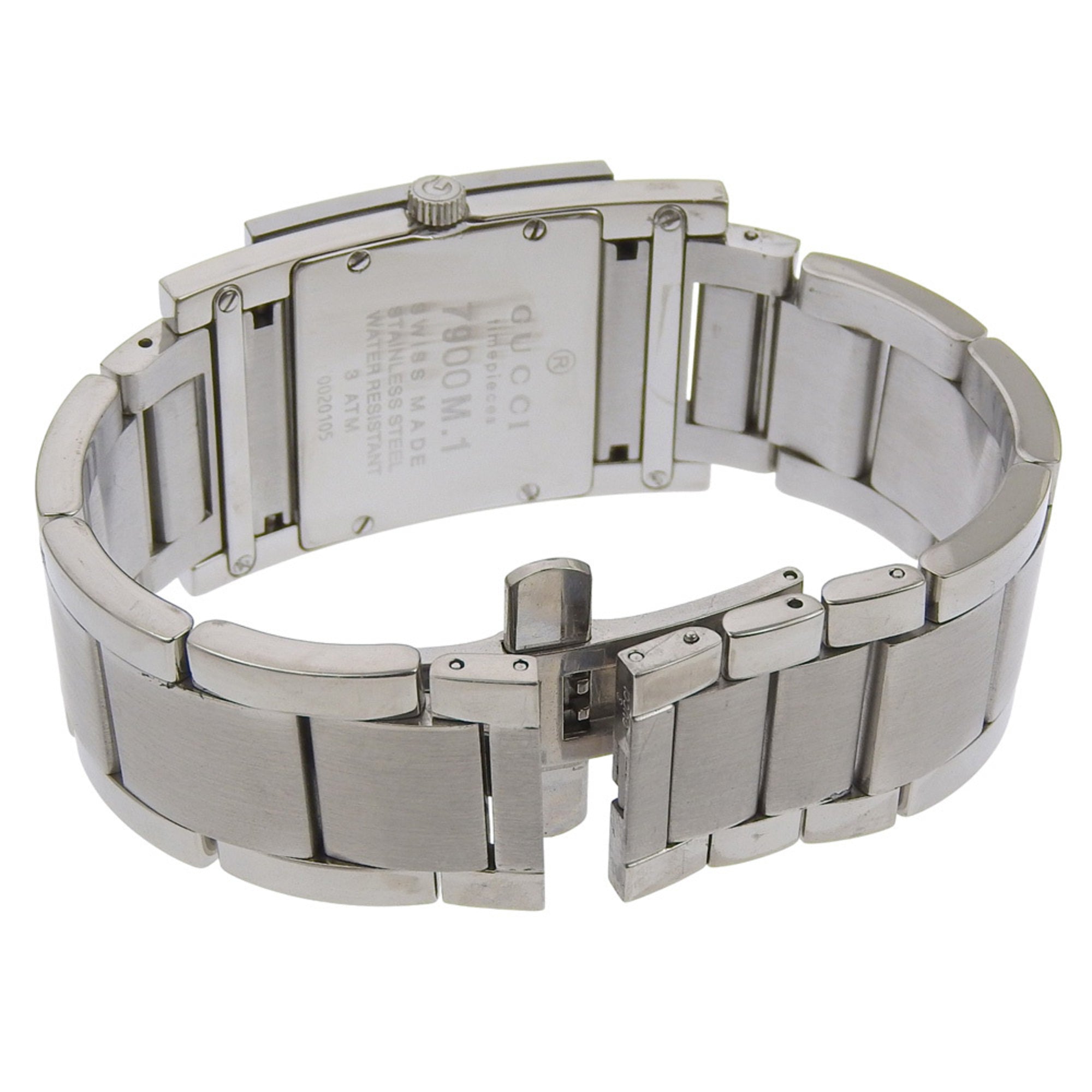 Gucci G Metro Watch 7900M.1 Stainless Steel Quartz Analog Display Black Dial Women's — Good