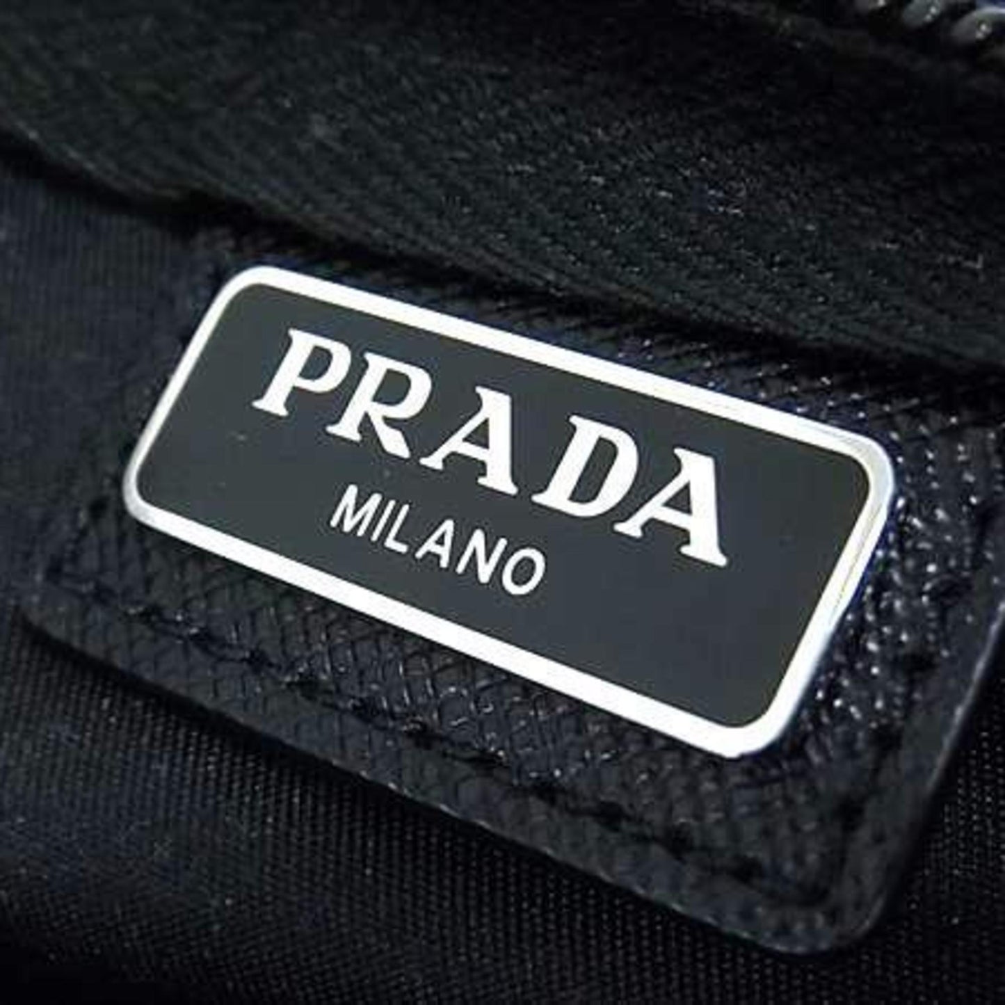 PRADA Prada Triangle Pouch Bag 1NA011 Black Tessuto Nylon Women's Mark
