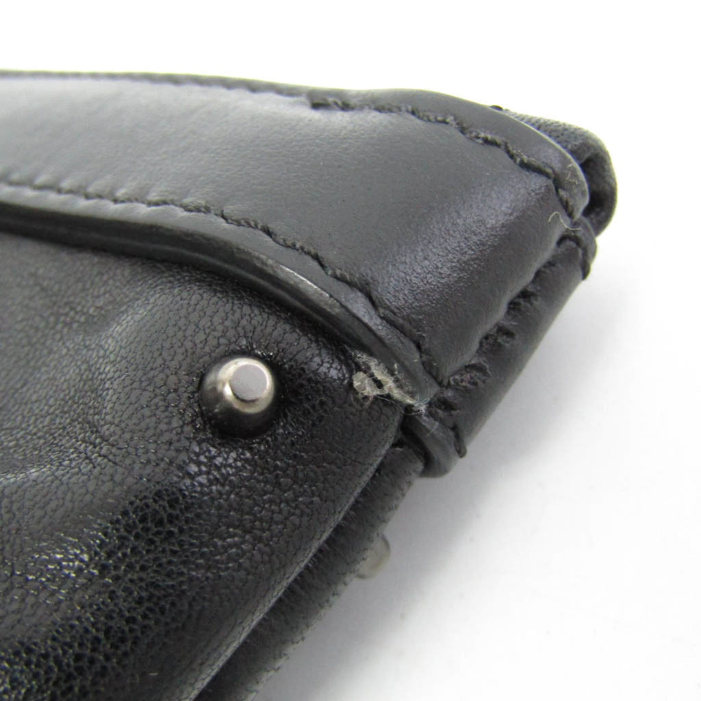 Jimmy Choo Studs Men,Women Leather Clutch Bag Black