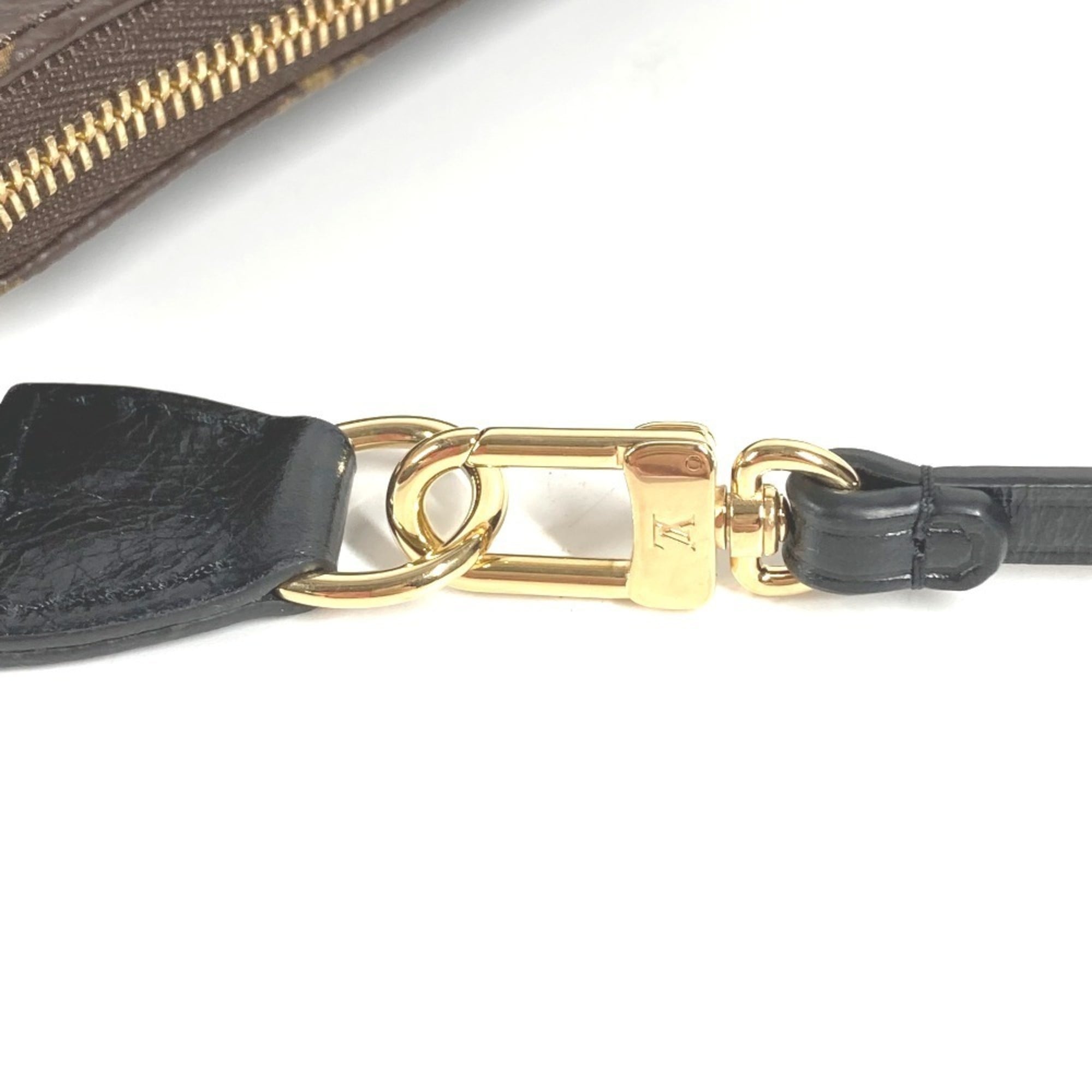 LOUIS VUITTON M26473 Monogram Sequin Pochette Accessoires Bag Accessory Pouch Shoulder Canvas Women's Brown Like New — Like New