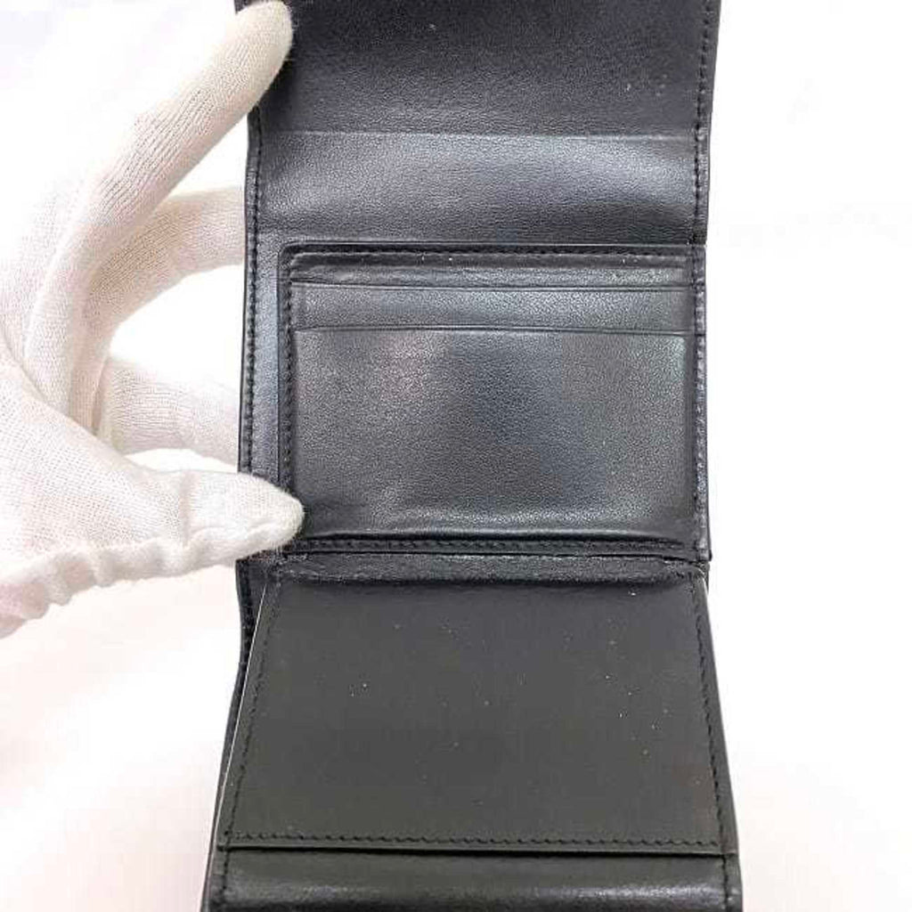 Celine Tri-fold Wallet ec-22834 Black 10B573BEL.38NO Compact Leather W-1N-4169 CELINE Mini Women's Men's Folding