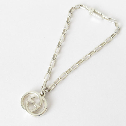 GUCCI GG Interlocking Chain Bracelet in SV925, Size 19cm, Silver, Women's
