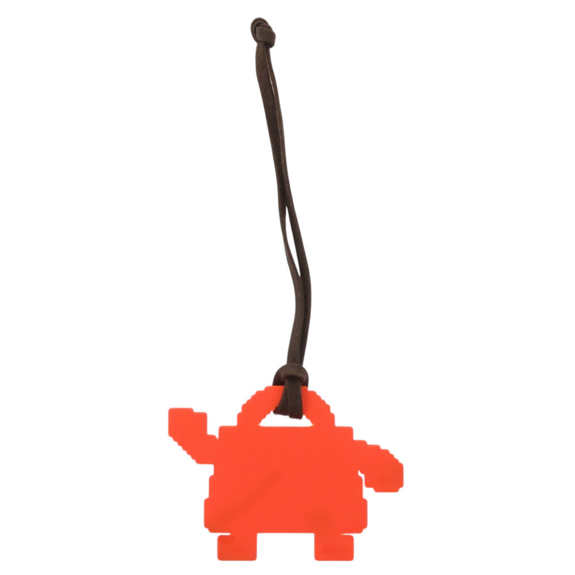 Hermes Kelly Doll Novelty Rubber Orange Accessory Bag Charm 0152 HERMES — Like New