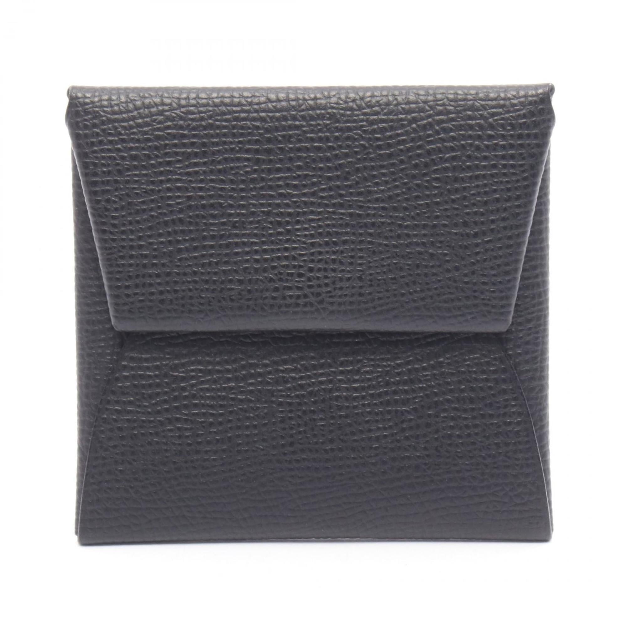 Hermes Hermès Bastia Wallet, Coin Purse, Epsom Leather, Women's, Black