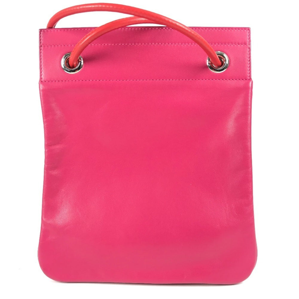 HERMES Bicolor Sac Aline Mini Pochette Shoulder Bag in Pink Leather — Like New