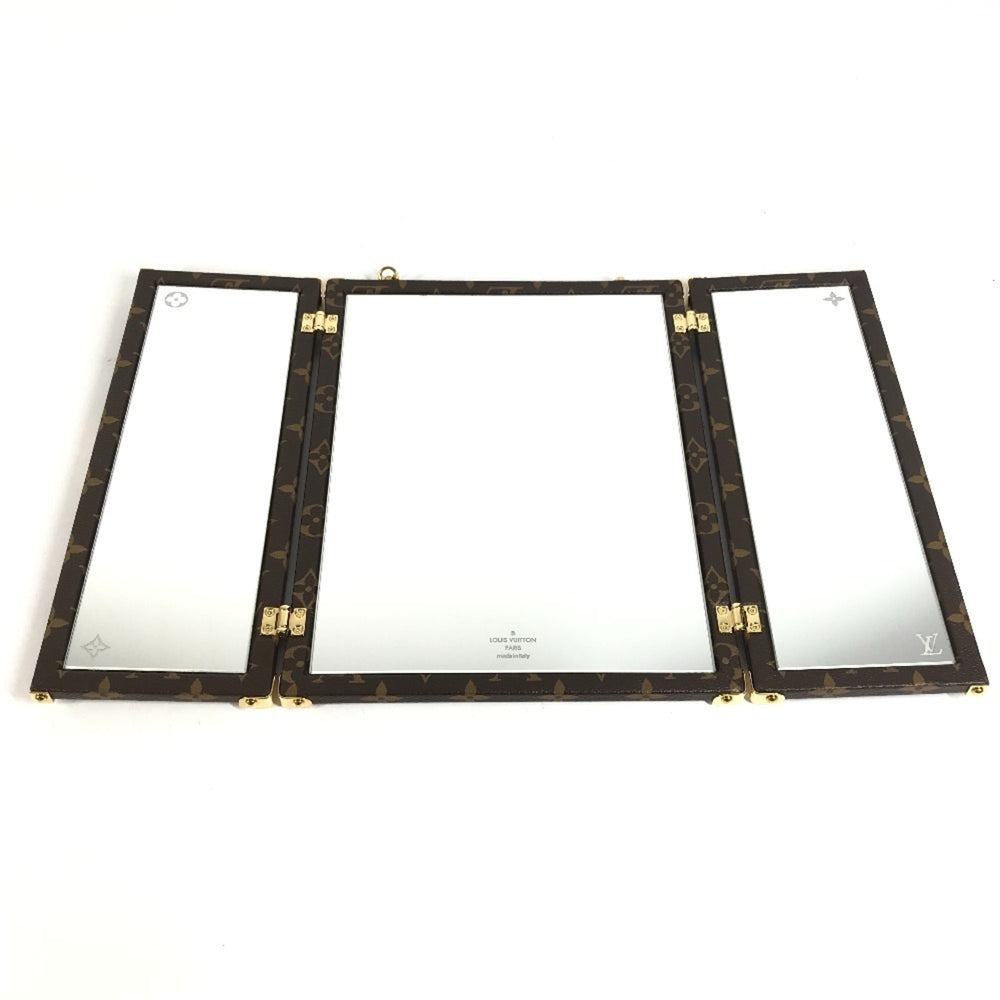 LOUIS VUITTON GI0554 Monogram Home Mirror Trunk Interior Tri-fold Canvas Men's Women's Brown — Like New
