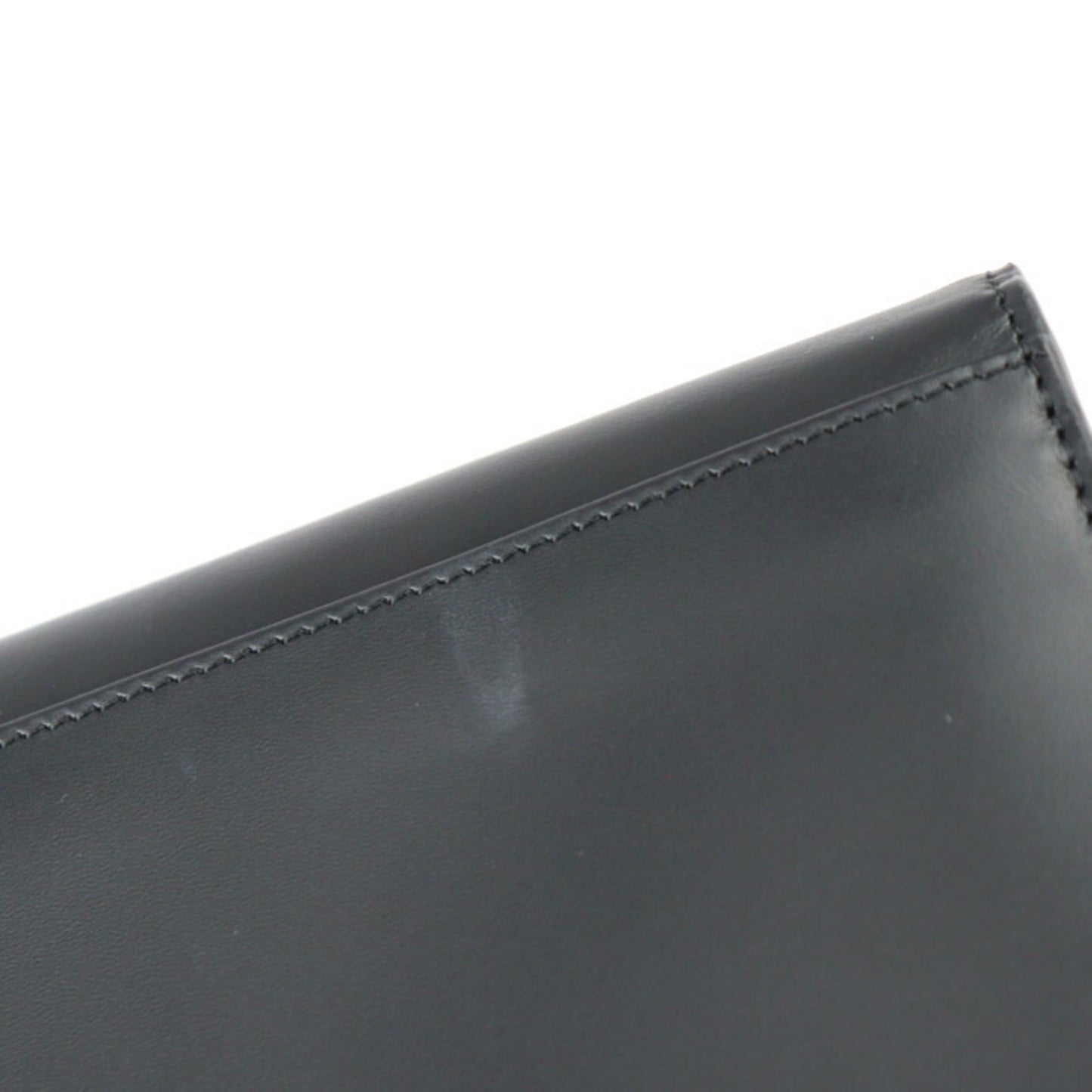 FENDI Continental Wallet Long 7M0264 Calf Leather Black Silver Hardware Logo