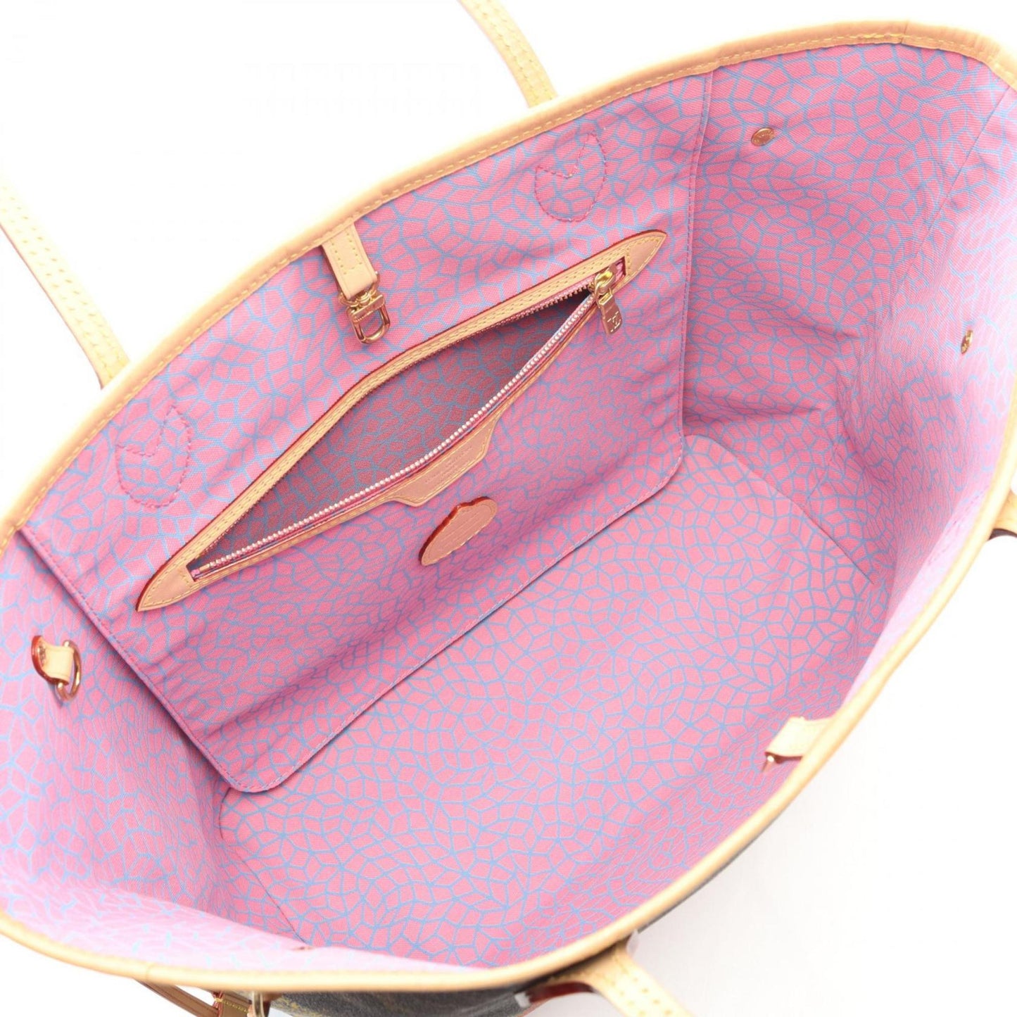 Louis Vuitton LV x YK Neverfull MM Tote Bag, Coated Canvas and Leather, Monogram Pumpkin Dot Pattern, Brown, Women's, M46468