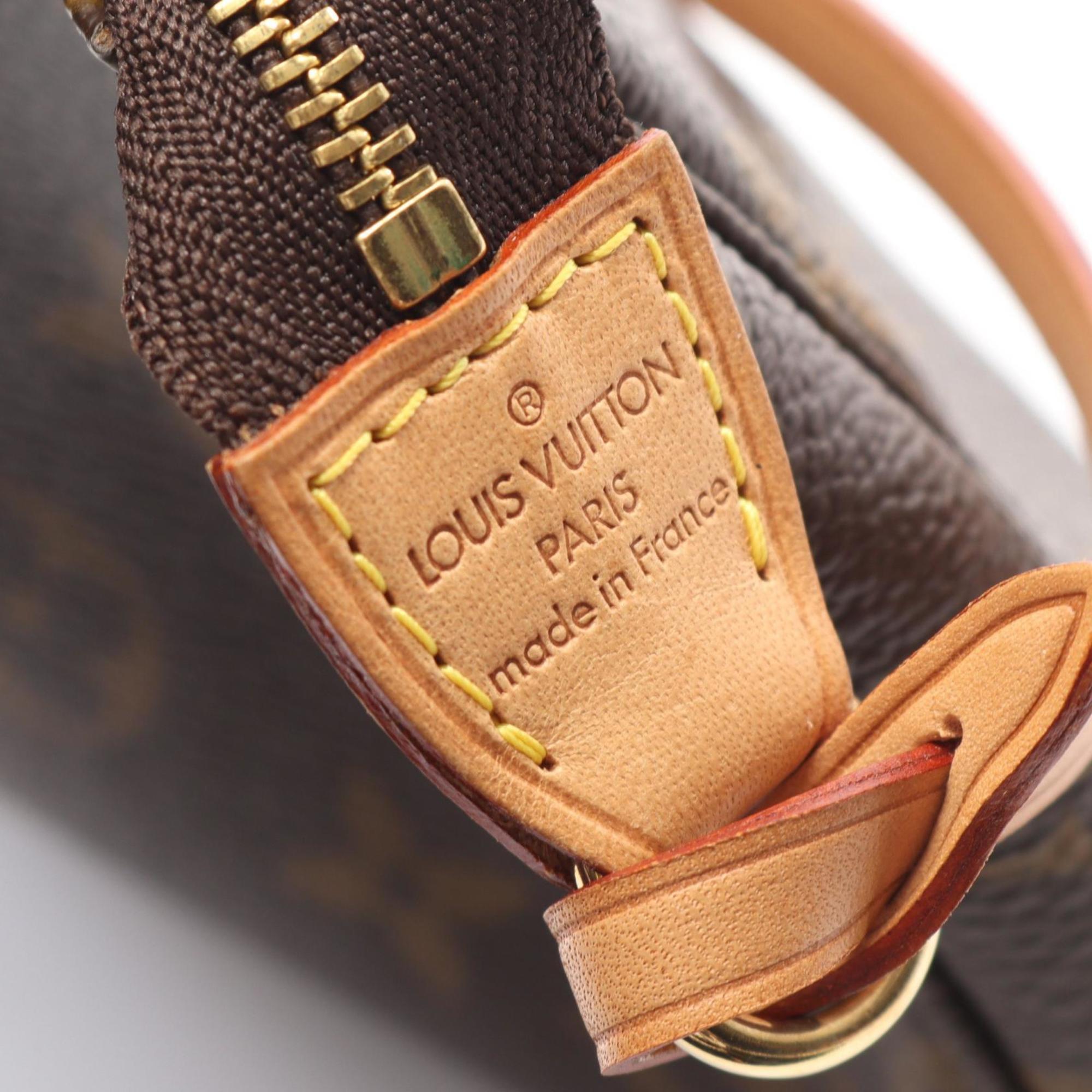 Louis Vuitton Pochette Accessoires Handbag, Coated Canvas and Leather, Monogram, Women's, Brown, M51980