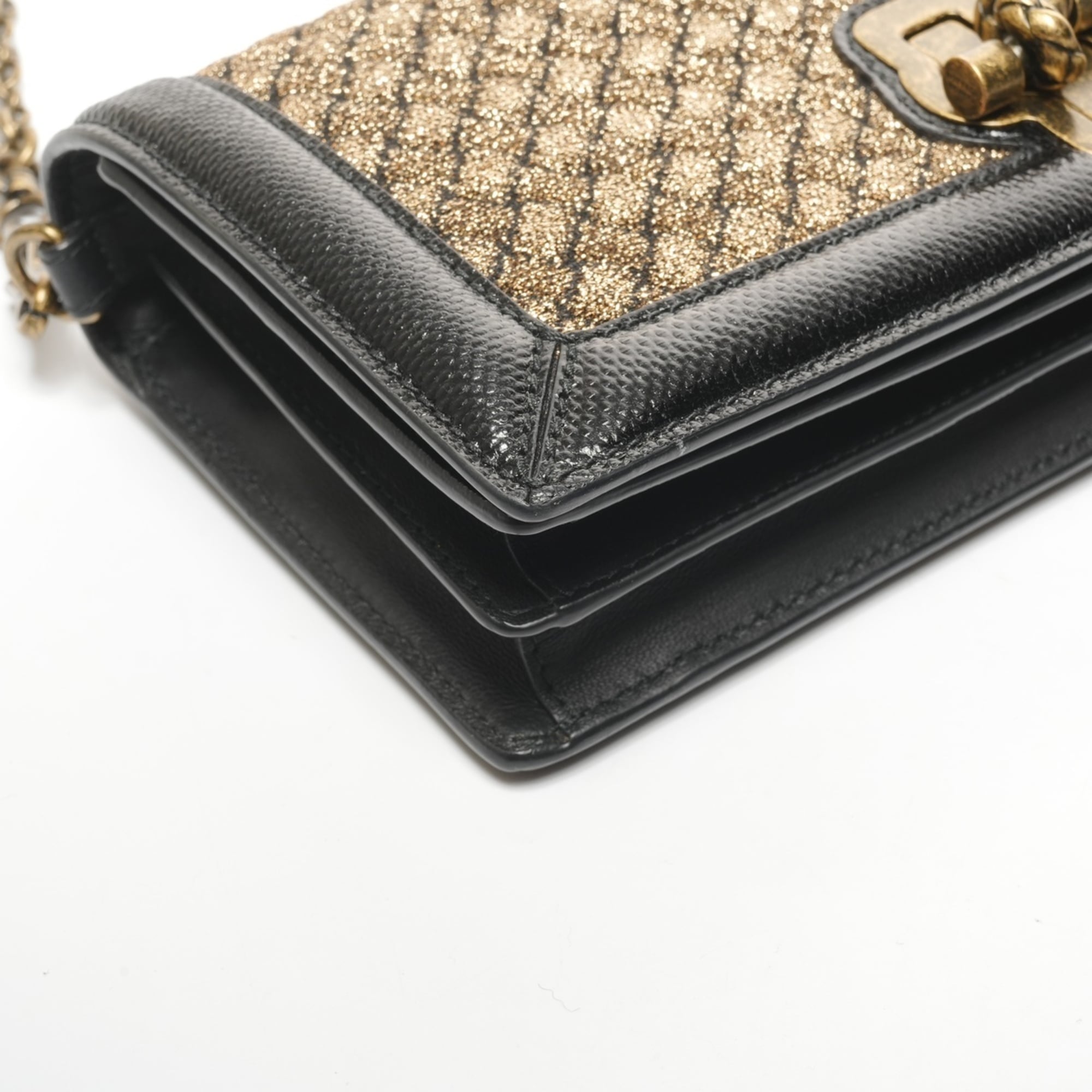 Bottega Veneta Clutch Knot Flap Shoulder Bag in Gold