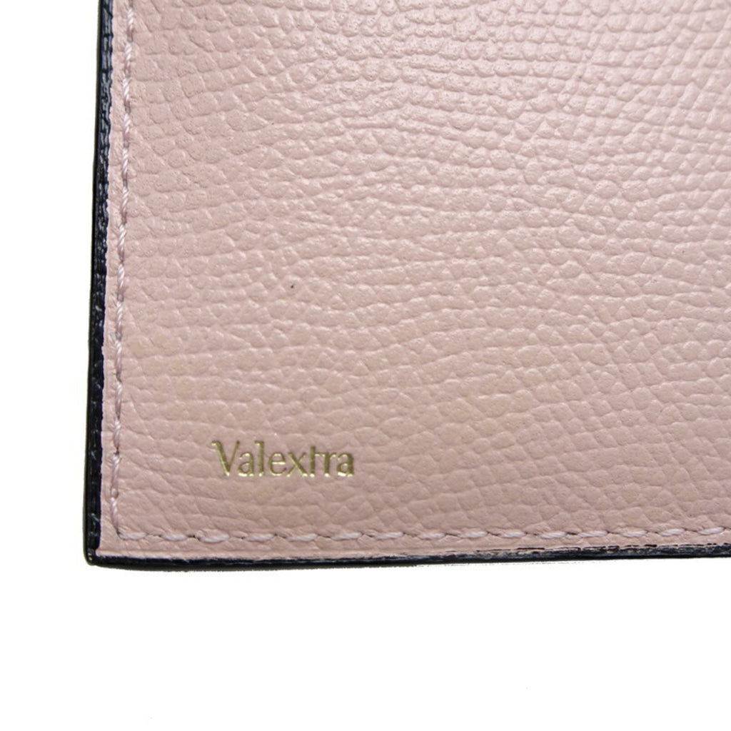 Valextra Vertical Wallet, Women's Bifold Leather Pink