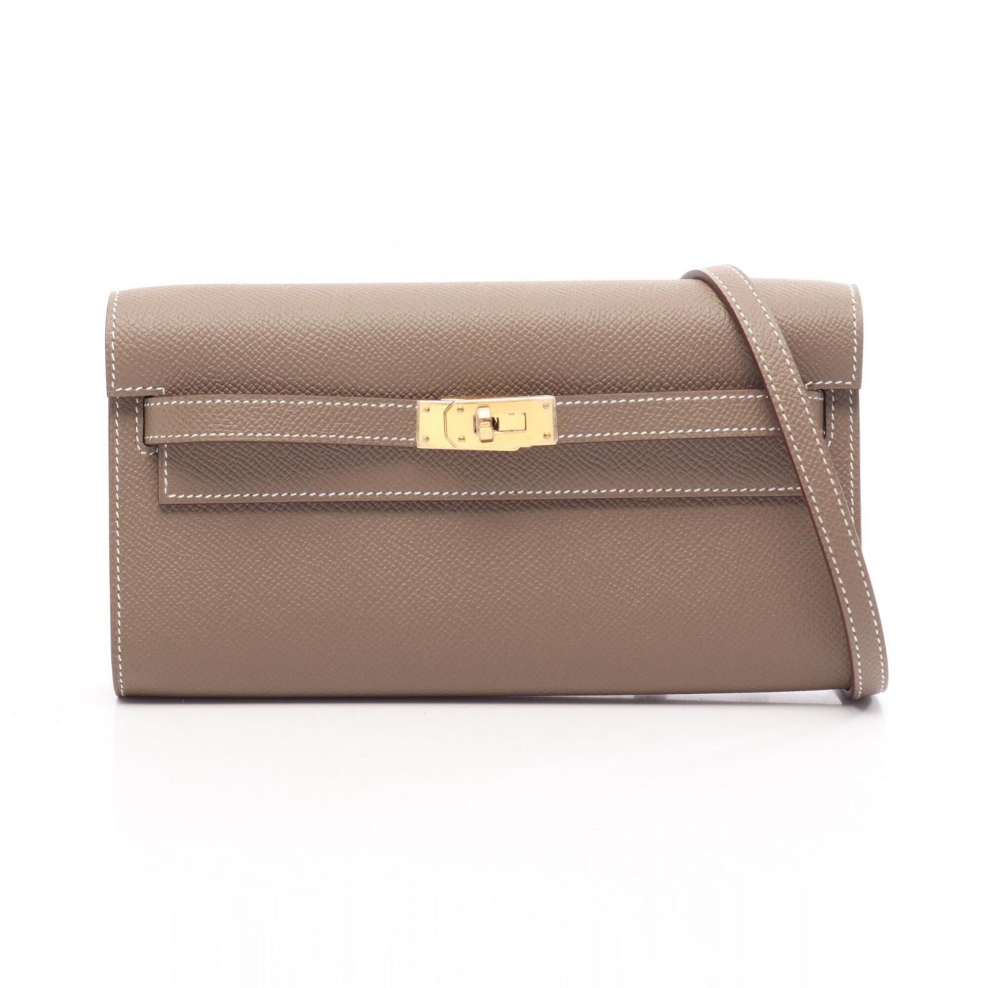 Hermes Kelly To Go Shoulder Bag/Handbag, Leather, Veau Epsom, Women's, Gray — New - Store Return