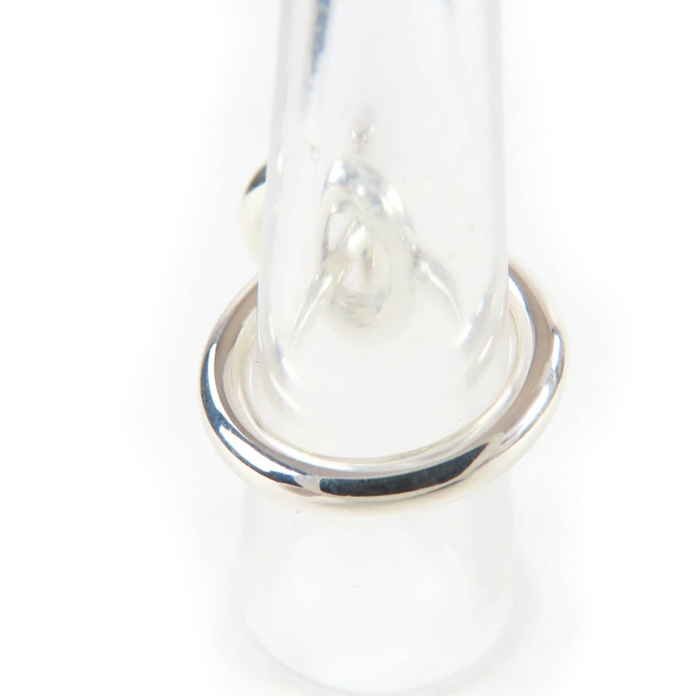 HERMES Echappé MM 925 Ring, 2024 Model, Silver, Size 48, with Case, Made in Italy, Weight 9.6g, Women's — Like New