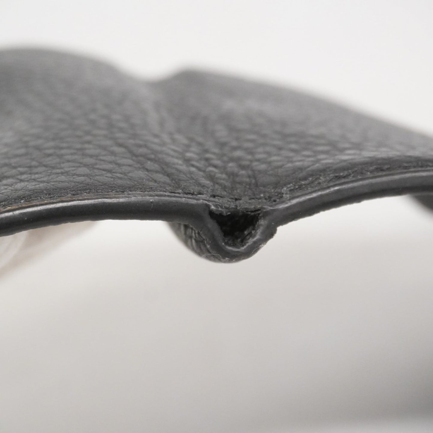 Fendi tri-fold wallet in black leather for men