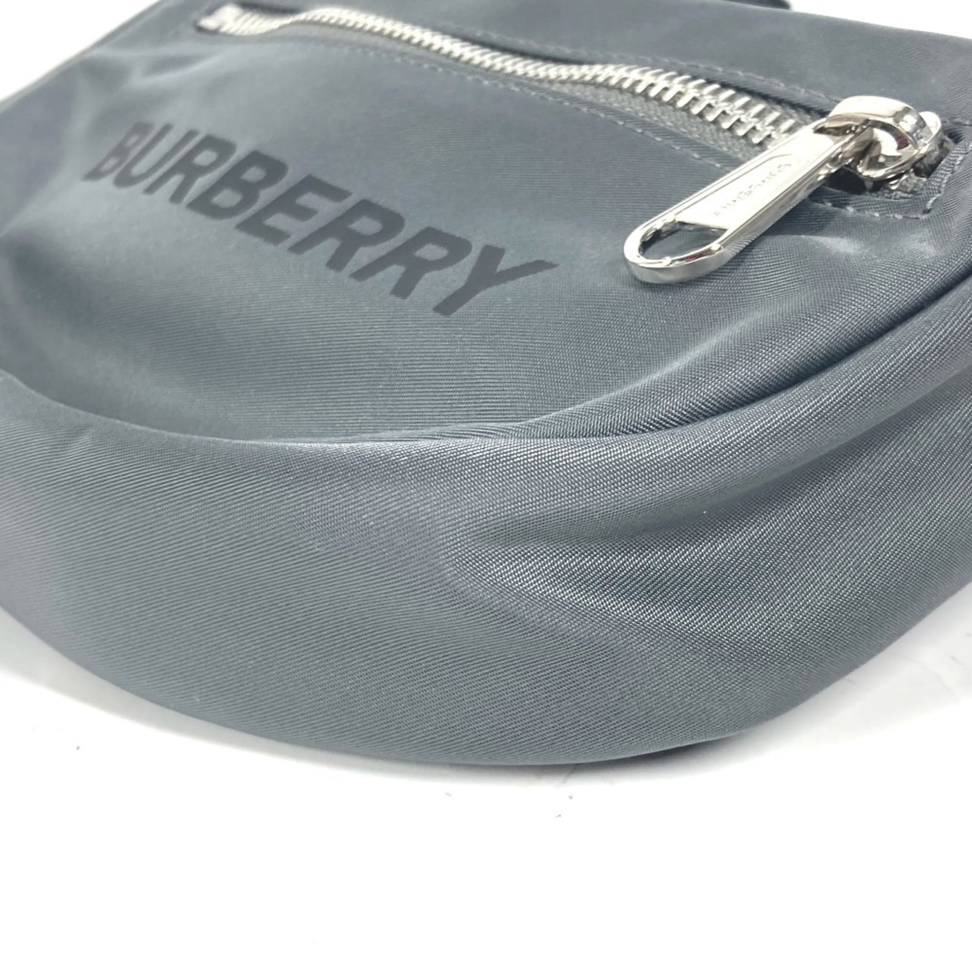 BURBERRY 8052888 Cross Belt Bag Waist Pouch Body Nylon Men's Grey — New - Store Return