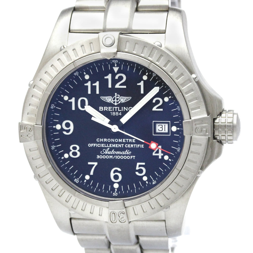 BREITLING Avenger Seawolf Titanium Automatic Mens Watch E17370 Polished — Very Good