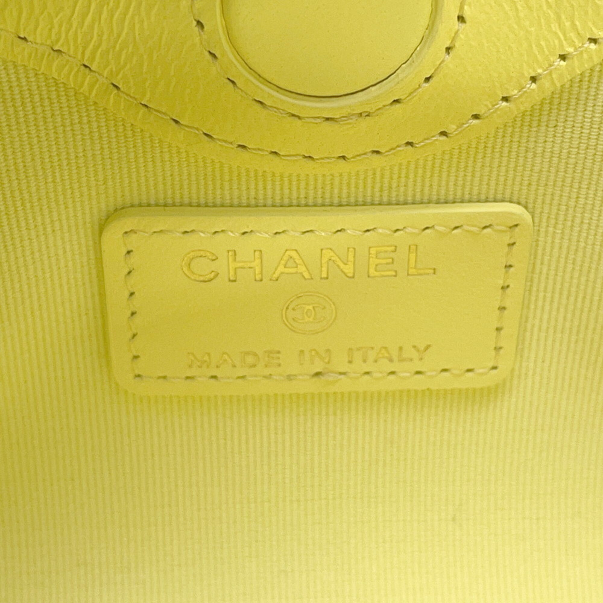 Chanel Chain Shoulder Bag, Coco Mark, Matelassé Lambskin AP3875. CHANEL handbag, clutch, shoulder bag. women's CHANEL — Like New