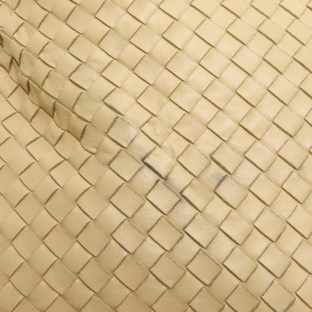 Bottega Veneta Intrecciato Shoulder Bag 115654, Cream Leather, One-Shoulder Bag, Women's, BOTTEGAVENETA