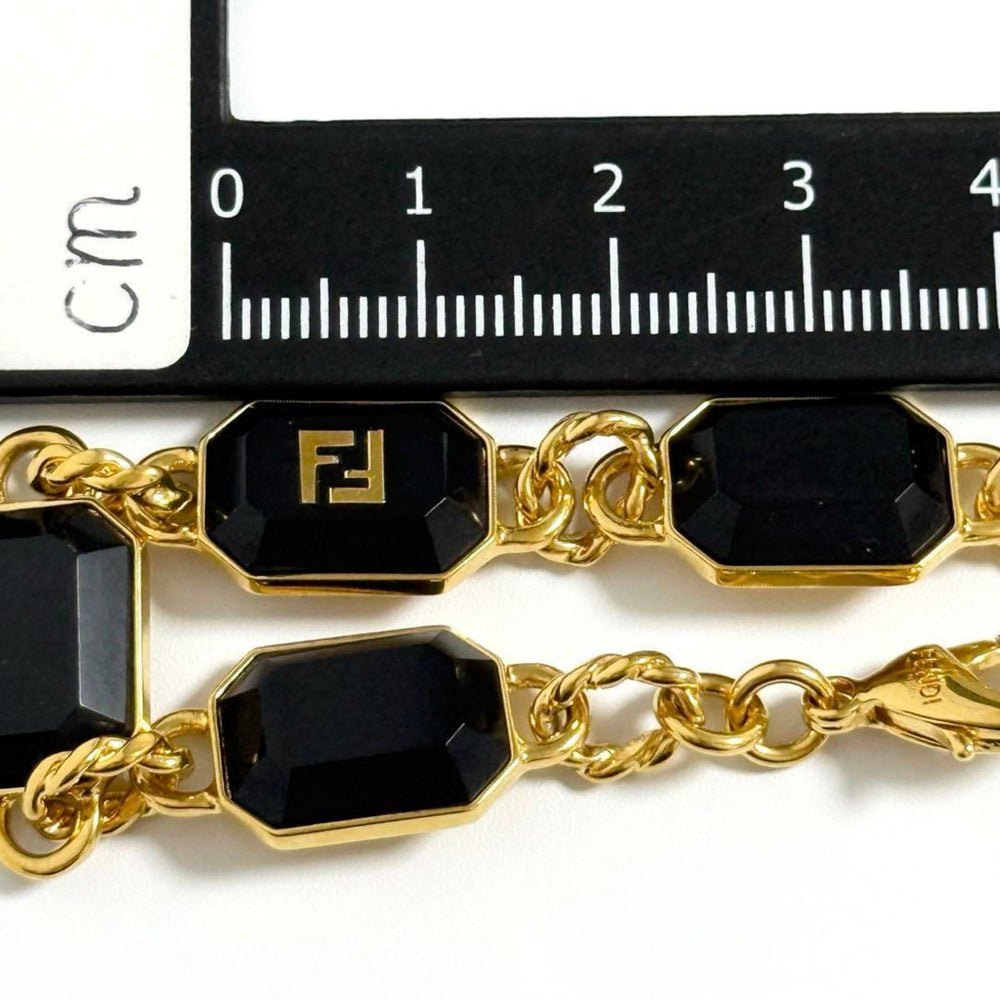 Fendi Men's FF Link Bracelet, Gold, 22cm — Like New