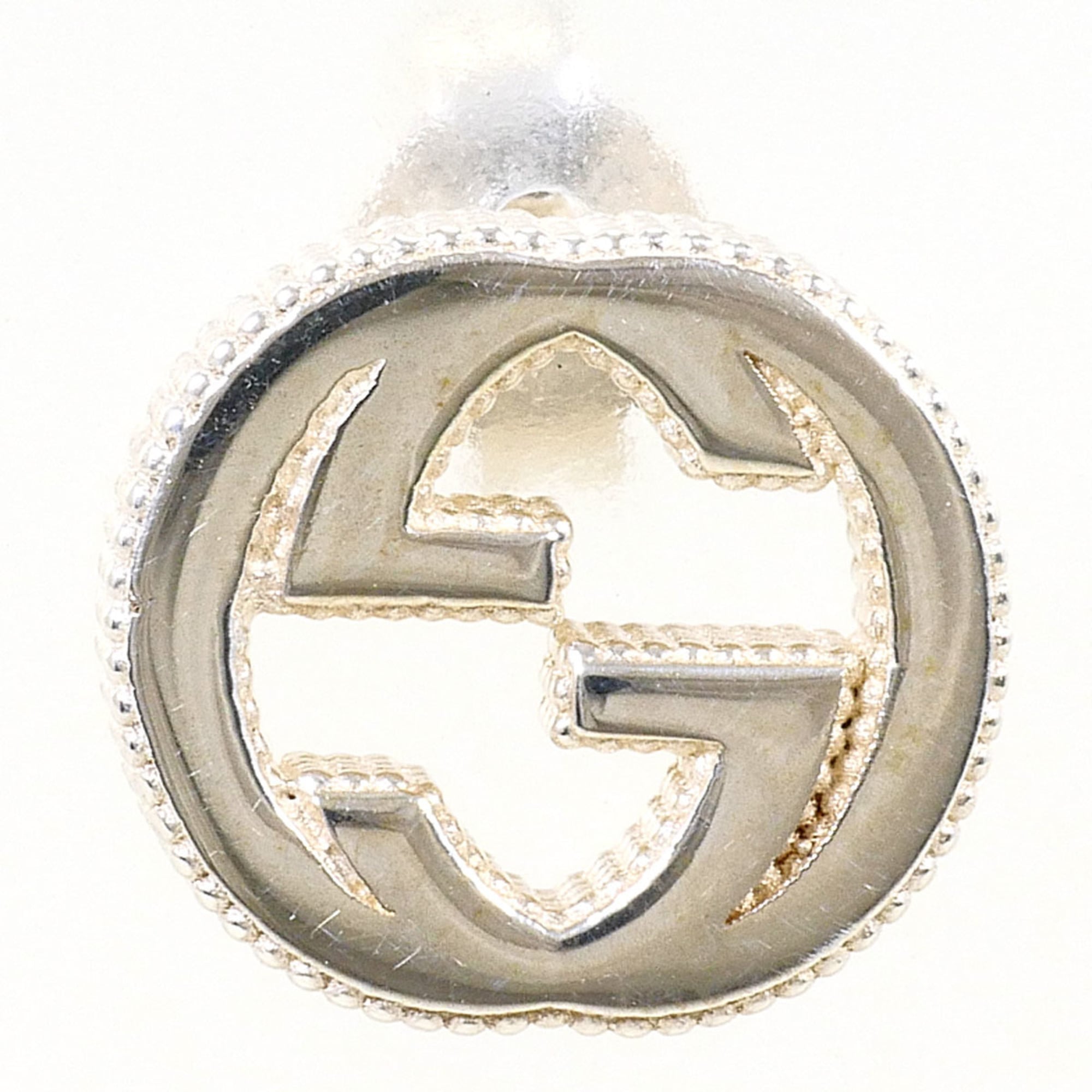 Gucci Interlocking G Silver Earring (Single Earring), Total Weight 2.3g, Like New Condition — Like New
