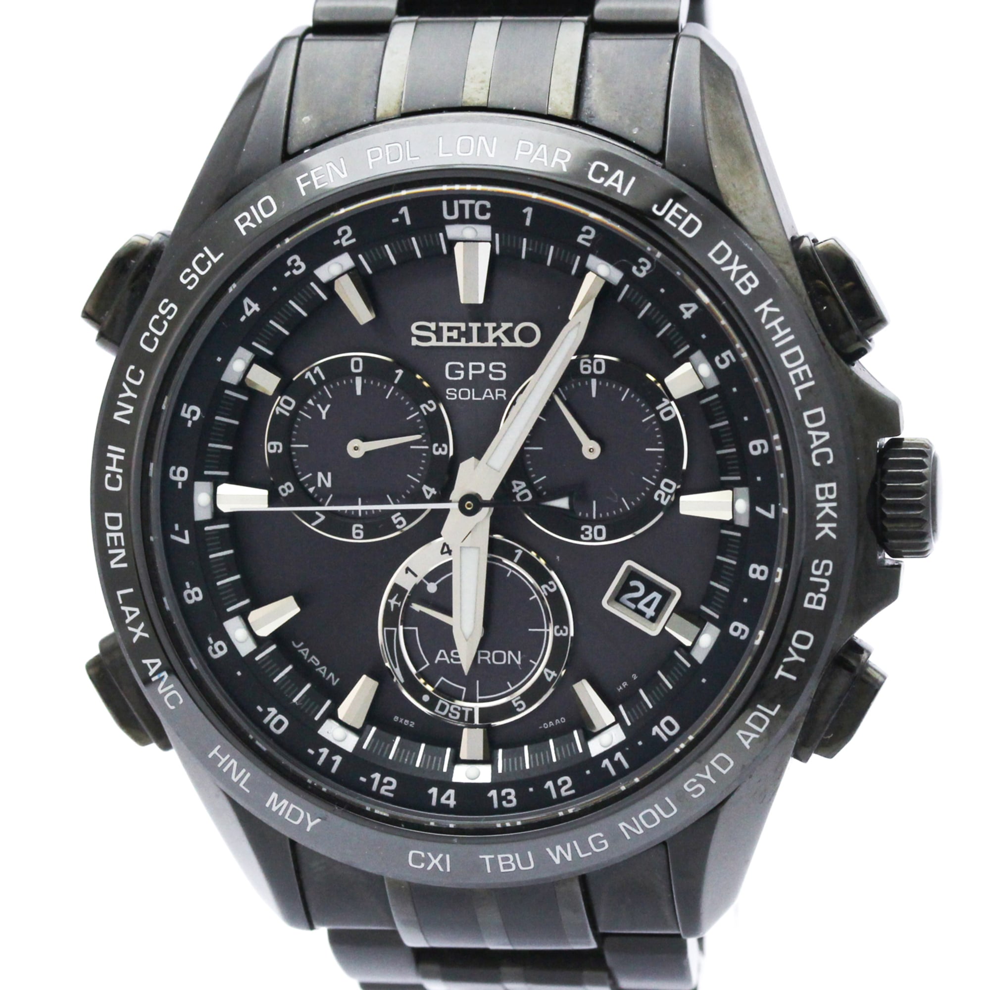 SEIKO Astron SBXB009 GPS Solar Mens Watch 8X82-0AB0 — Very Good