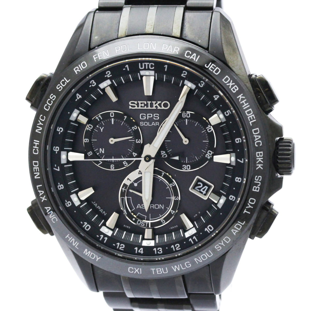 SEIKO Astron SBXB009 GPS Solar Mens Watch 8X82-0AB0 — Very Good